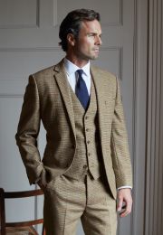 Tailored Fit Woolf Pure New Wool Check Suit Jacket