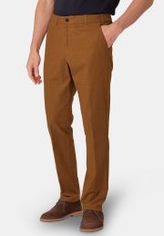 Regular Fit Wordsworth Caramel Cotton Stretch Pants