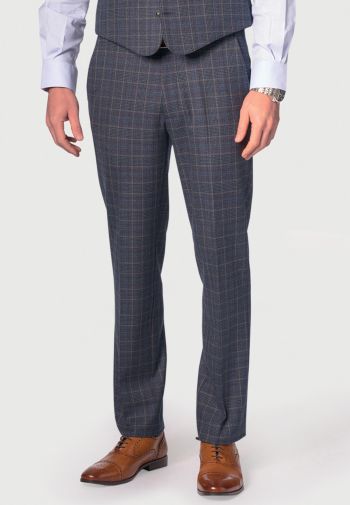 Slim Fit Suit trousers - Dark grey/Checked - Men | H&M