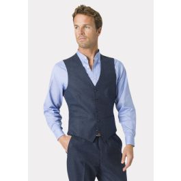 Clifford Navy Donegal Wool Suit Vest