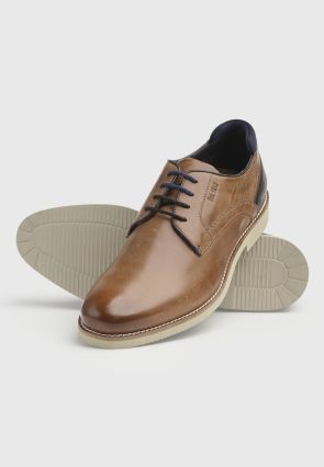 Bark Leather Casual Derby Shoe