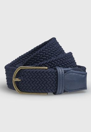 York Stretch Woven Navy Belt