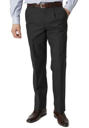 Regular Fit Charcoal Branmarket Wool Blend Pants