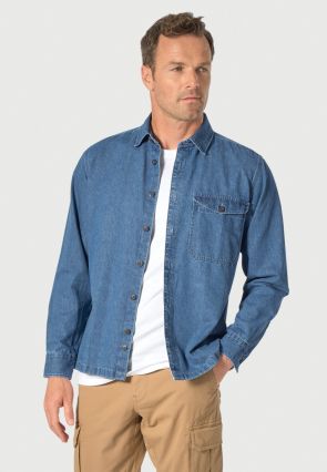 Bernard Blue Cotton Denim Overshirt