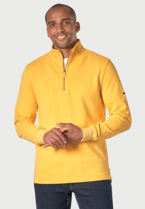 Cash Pure Cotton Lemon Zip Neck Sweatshirt