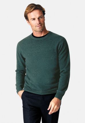 Petrol Cashmere Crew Neck Sweater