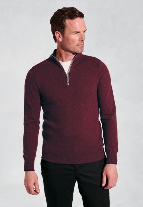 Shiraz Cashmere Zip Neck Sweater