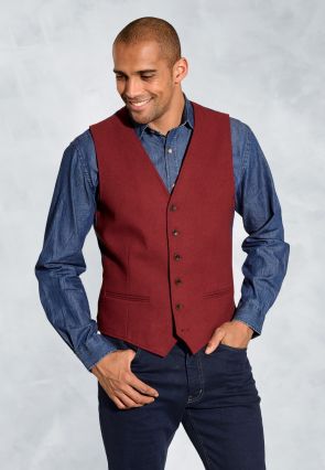 Dettori Red Wool Blend Vest