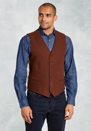 Dettori Rust Wool Blend Vest