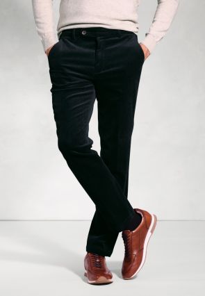 Regular Fit Ellroy Black Corduroy Pants