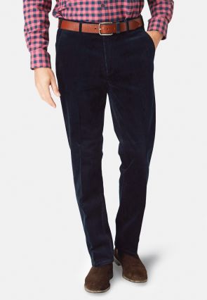 Regular Fit Ellroy Navy Corduroy Pants