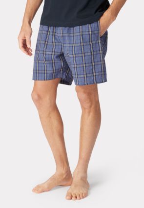 Holmfirth Grid Check Cotton Lounge Shorts