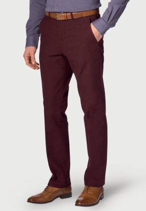 Regular Fit Kerswell Berry Cotton Moleskin Pants