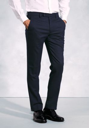 Regular Fit Olney Navy Flannel Pants