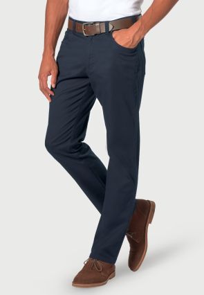 Regular and Tailored Fit Roddick Navy Twill Cotton Stretch Jeans