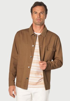 Steele Caramel Cotton Utility Jacket