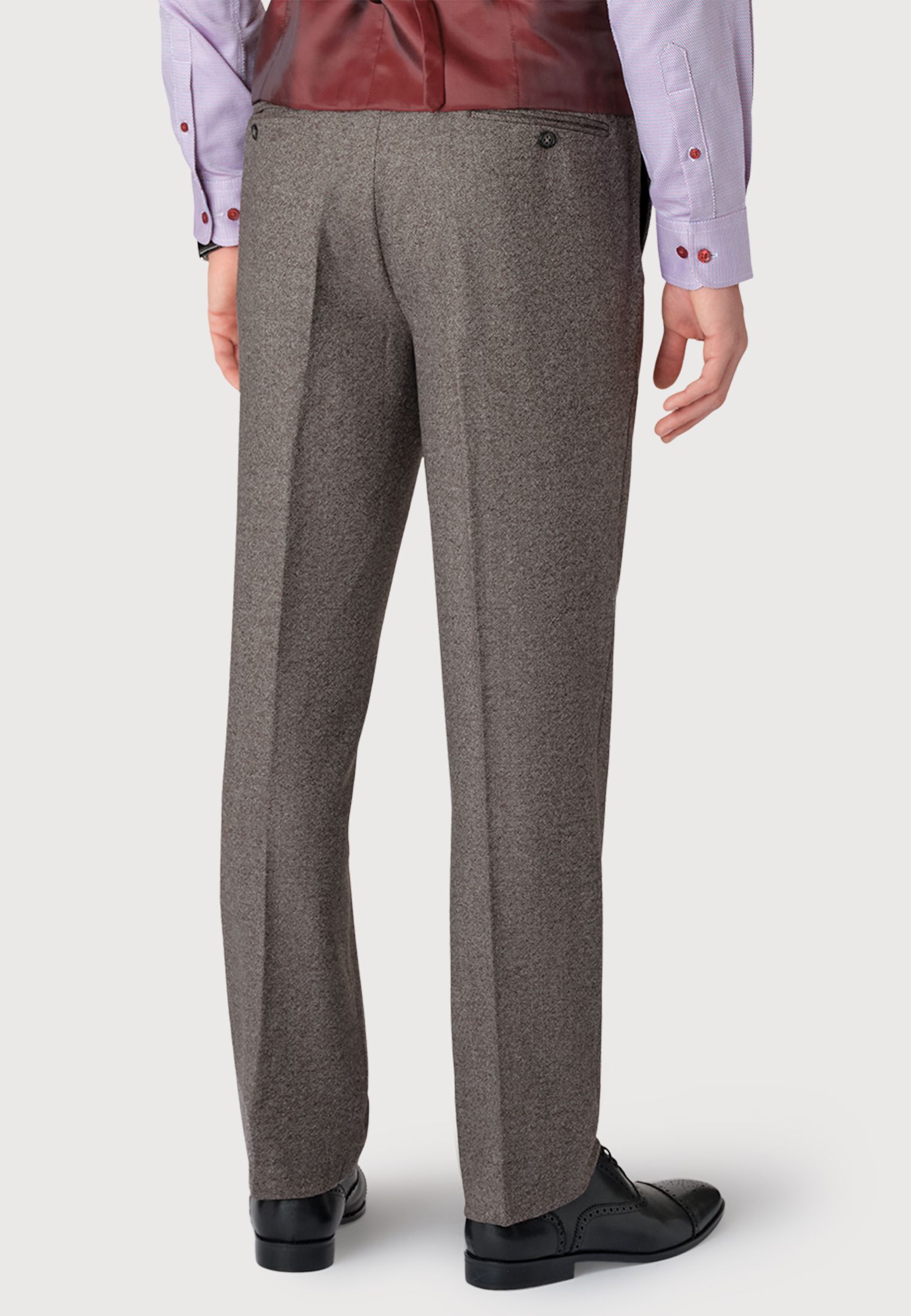 Gray Herringbone Flecks Donegal Highland Tweed Trousers : Made To Measure  Custom Jeans For Men & Women, MakeYourOwnJeans®