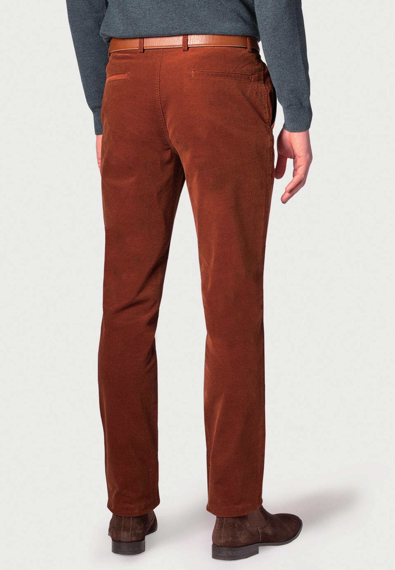 Shakespeare Russet Washed Cotton Needle Cord Pants