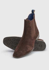 Dark Brown Suede Chelsea Boot