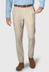 Tailored Fit Amiss Stone Linen Cotton Stretch Pants