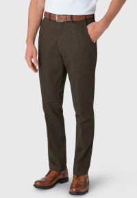 Regular Fit Burroughs Mushroom Cotton Stretch Check Pants