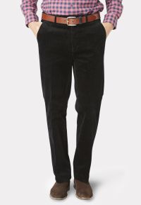 Regular Fit Ellroy Black Corduroy Pants