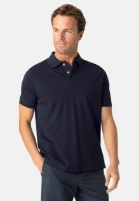 Milford Pure Cotton Pique Navy Polo Shirt