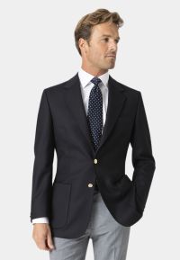 Regular Fit Oxford Navy Pure New Wool Blazer