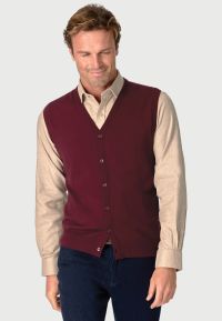 Salcombe Wine Merino Wool Vest