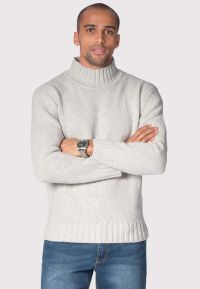 Waver Winter White Lambswool Turtle Neck Sweater