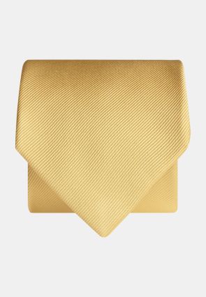 Yellow Twill Pure Silk Tie